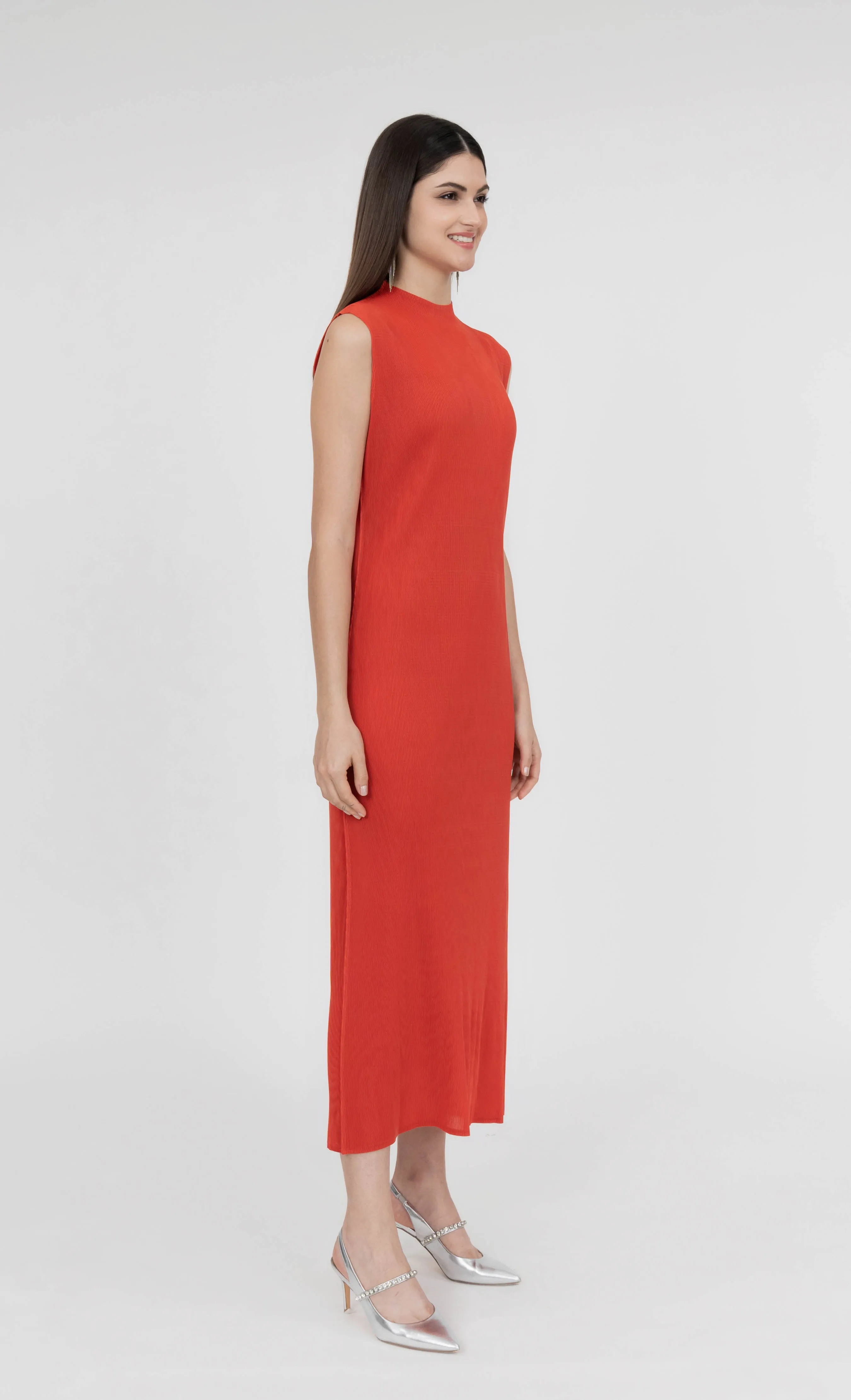 Miss Charm Dress in Tangerine