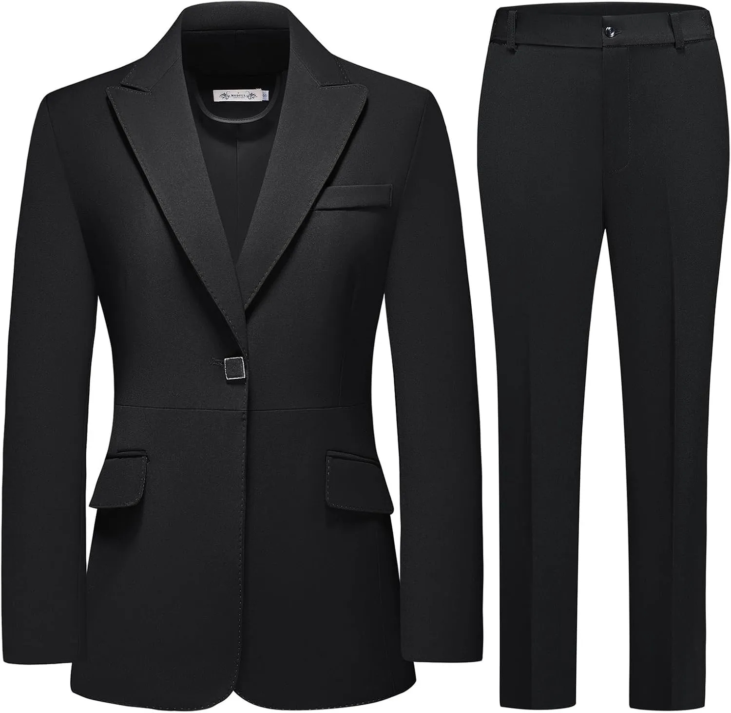 MODFUL Pant Suits for Women Business Suit Set 2 Piece Slim Fit Blazer Jacket One Button Formal Suit