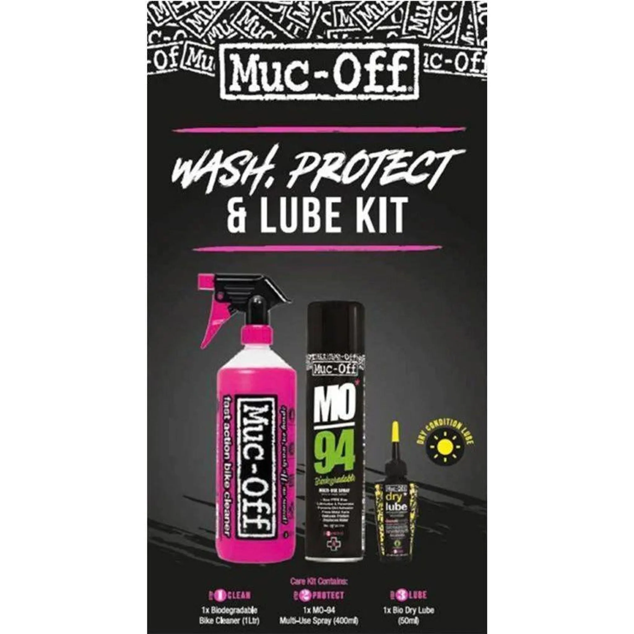 Muc Off Kit Clean/Protect/Lube - Dry