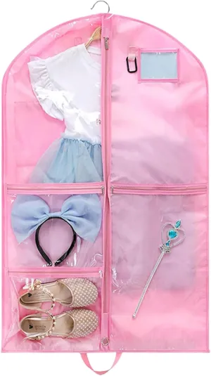 Multipurpose Dance Outfit Preservation Case Suit Storage Bag with Zippered Compartments Garment
