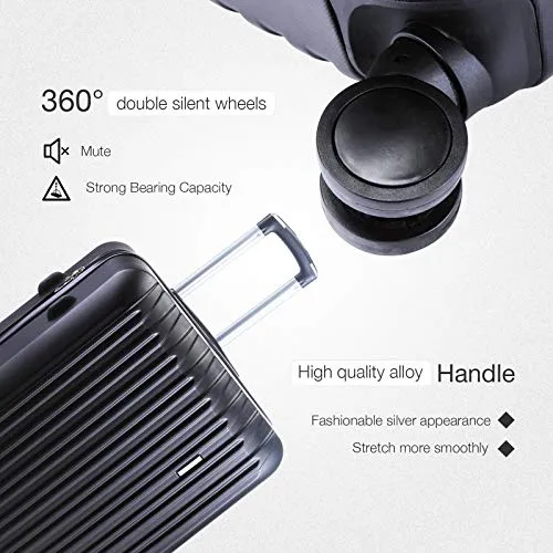 Murtisol 4 Pieces ABS Luggage Sets Hardside Spinner Lightweight Durable Spinner Suitcase 16" 20"