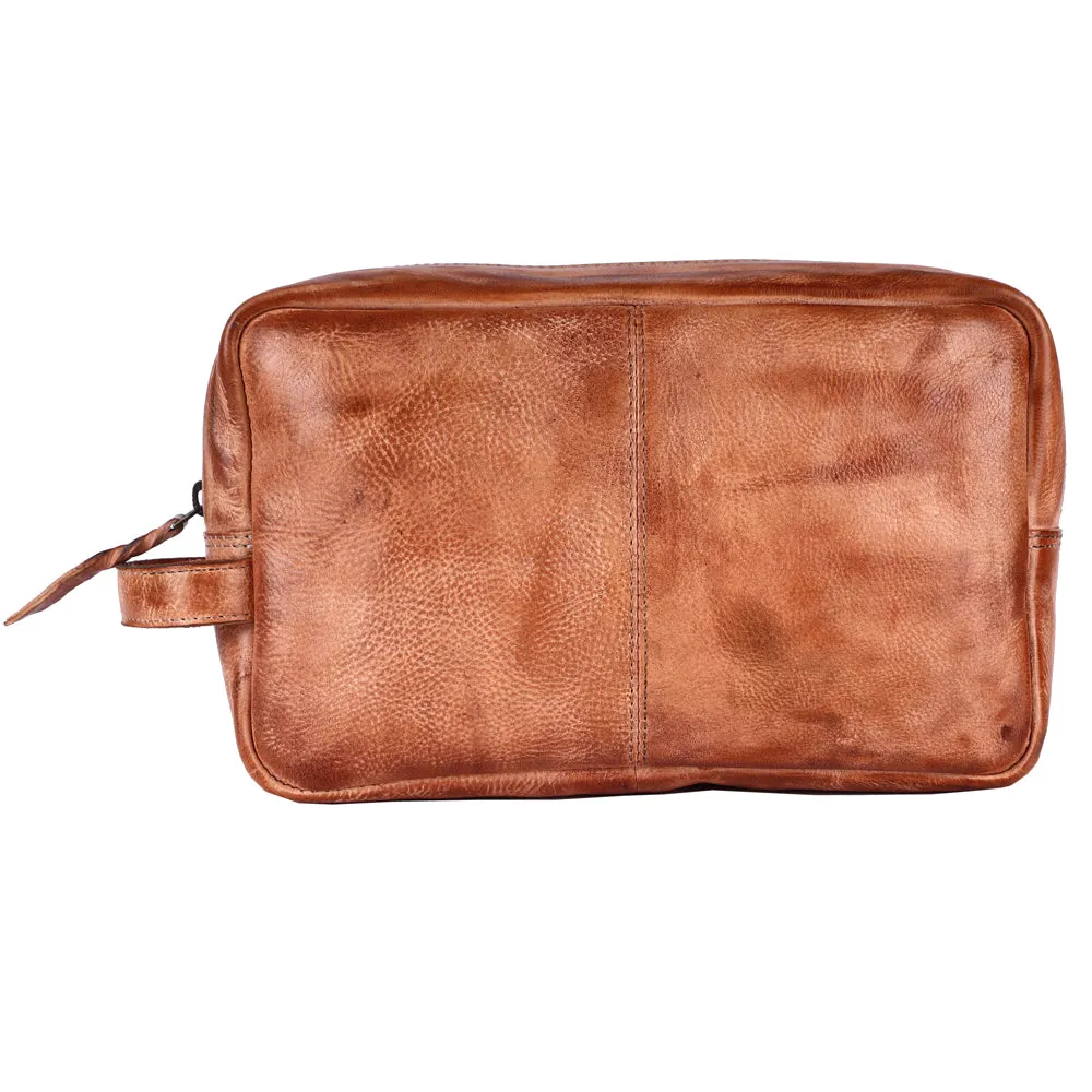 Never Mind Nmbgm137A Toiletry Vintage Handmade Genuine Cowhide Leather Women Bag Western Handbag Purse
