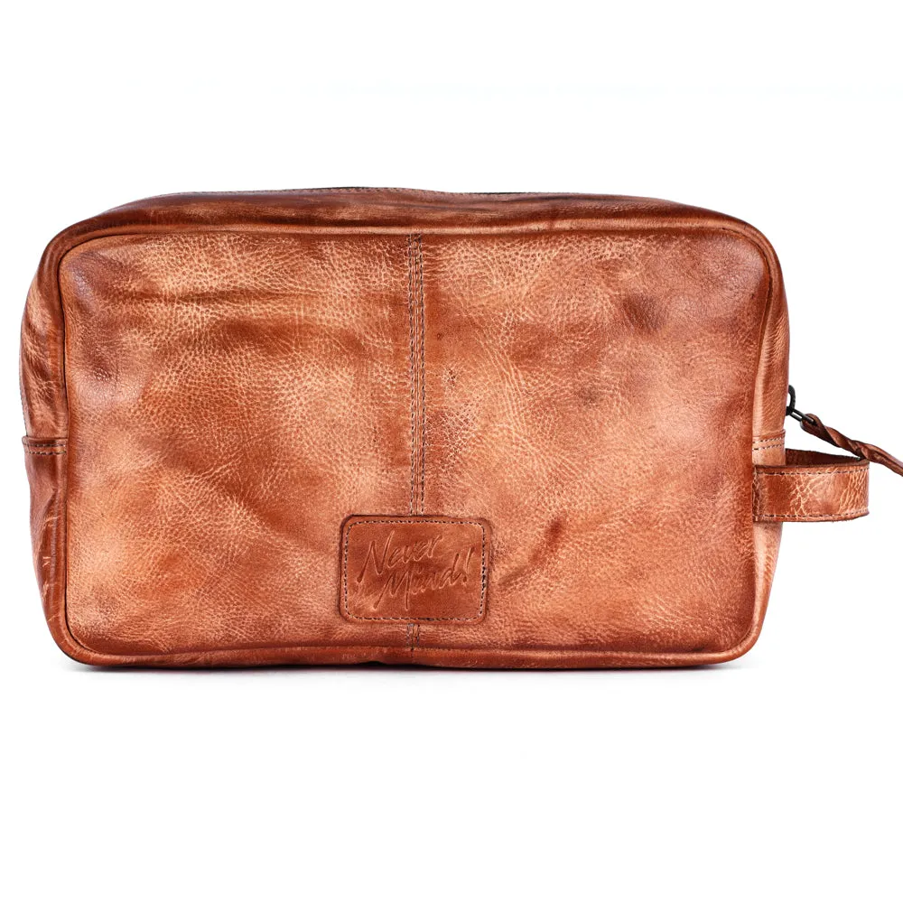 Never Mind Nmbgm137A Toiletry Vintage Handmade Genuine Cowhide Leather Women Bag Western Handbag Purse