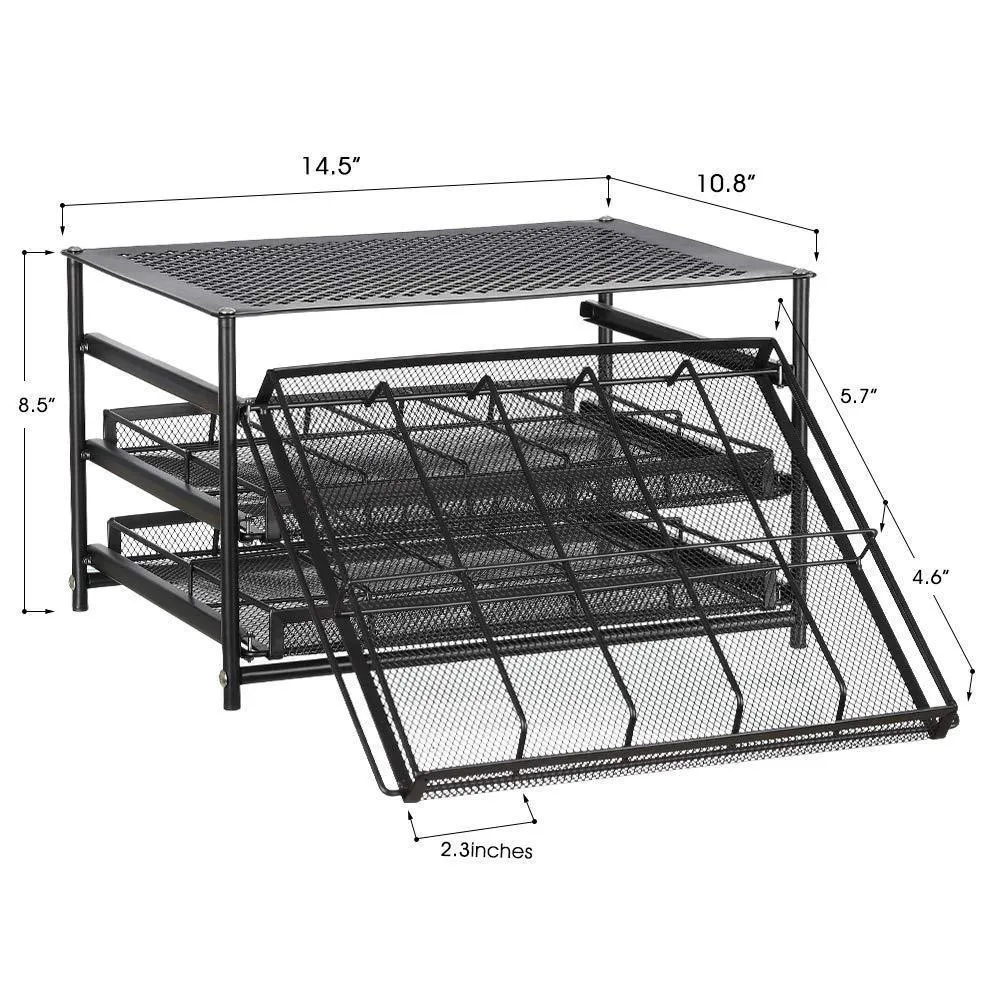 NEX 3 Tier Standing Spice Rack Kitchen Countertop Storage Organizer, Adjustable Shelf Pull Out Spice Rack Slide Out Cabinet for Spice Jars Glass Empty Cabinets, Holds 18,24,30 Jars (Brown, 30 Jars)