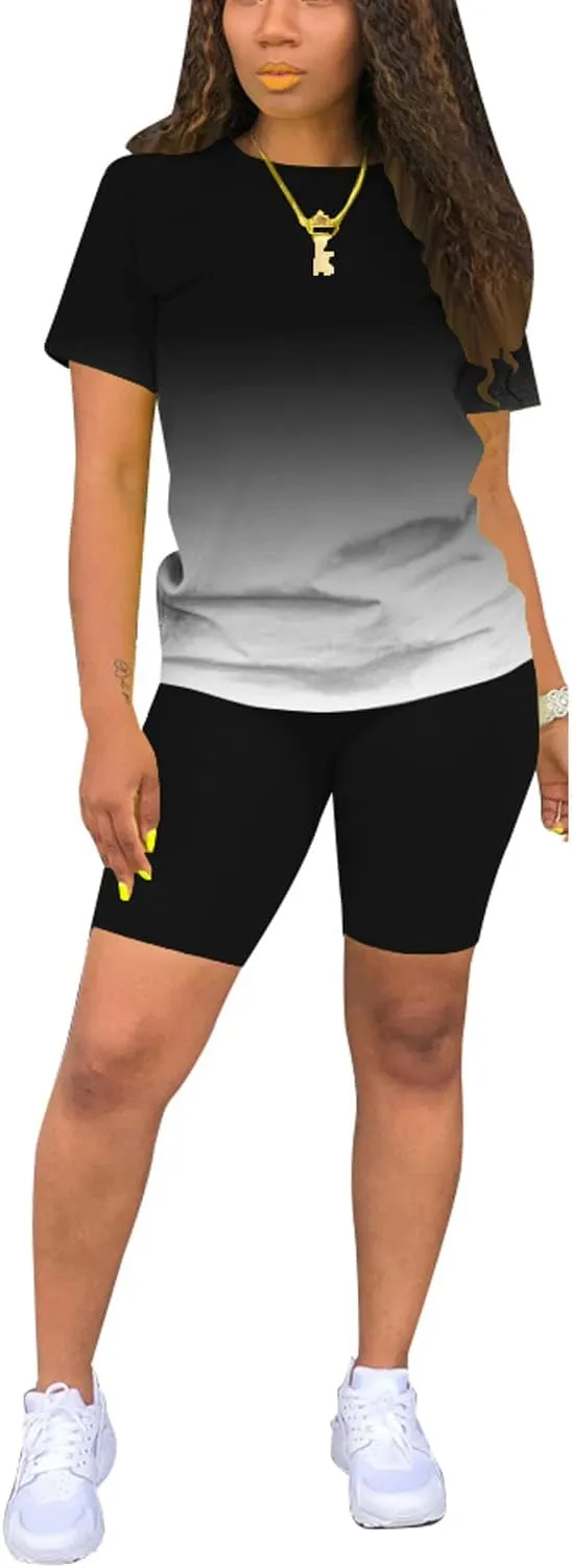 Nimsruc Two Piece Outfits For Women Summer Sweatsuits