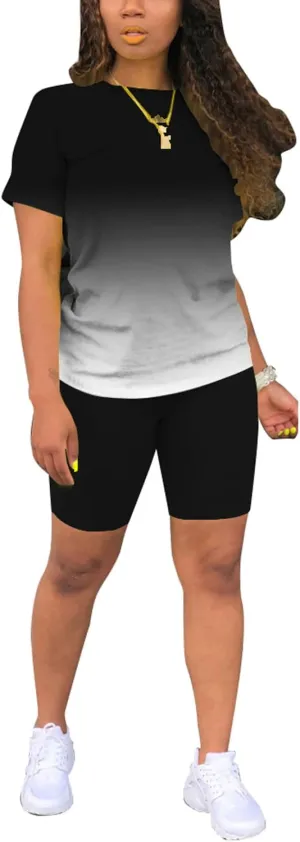 Nimsruc Two Piece Outfits For Women Summer Sweatsuits
