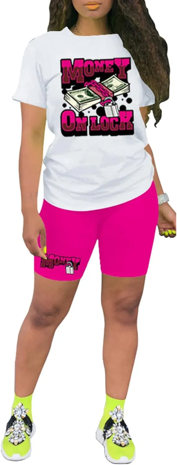 Nimsruc Two Piece Outfits For Women Summer Sweatsuits