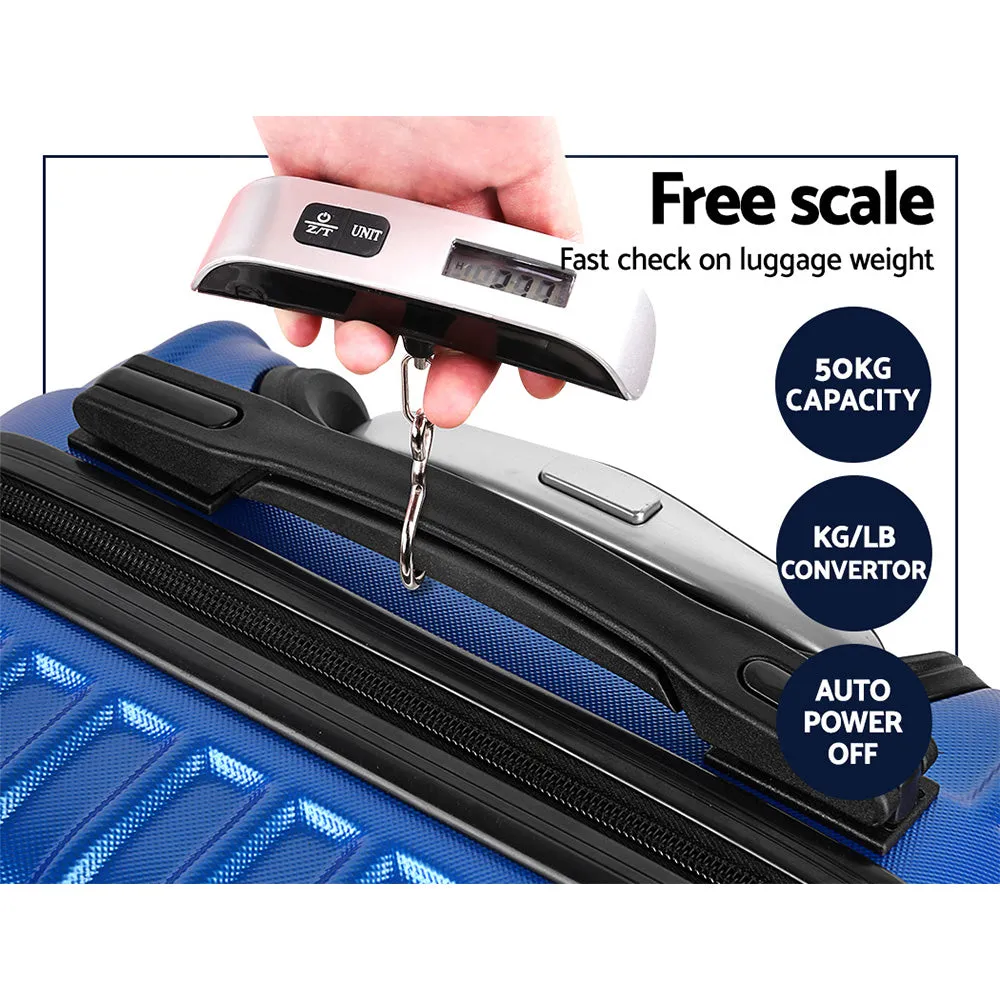 NNEDSZ 2 Piece Lightweight Hard Suit Case Luggage Blue