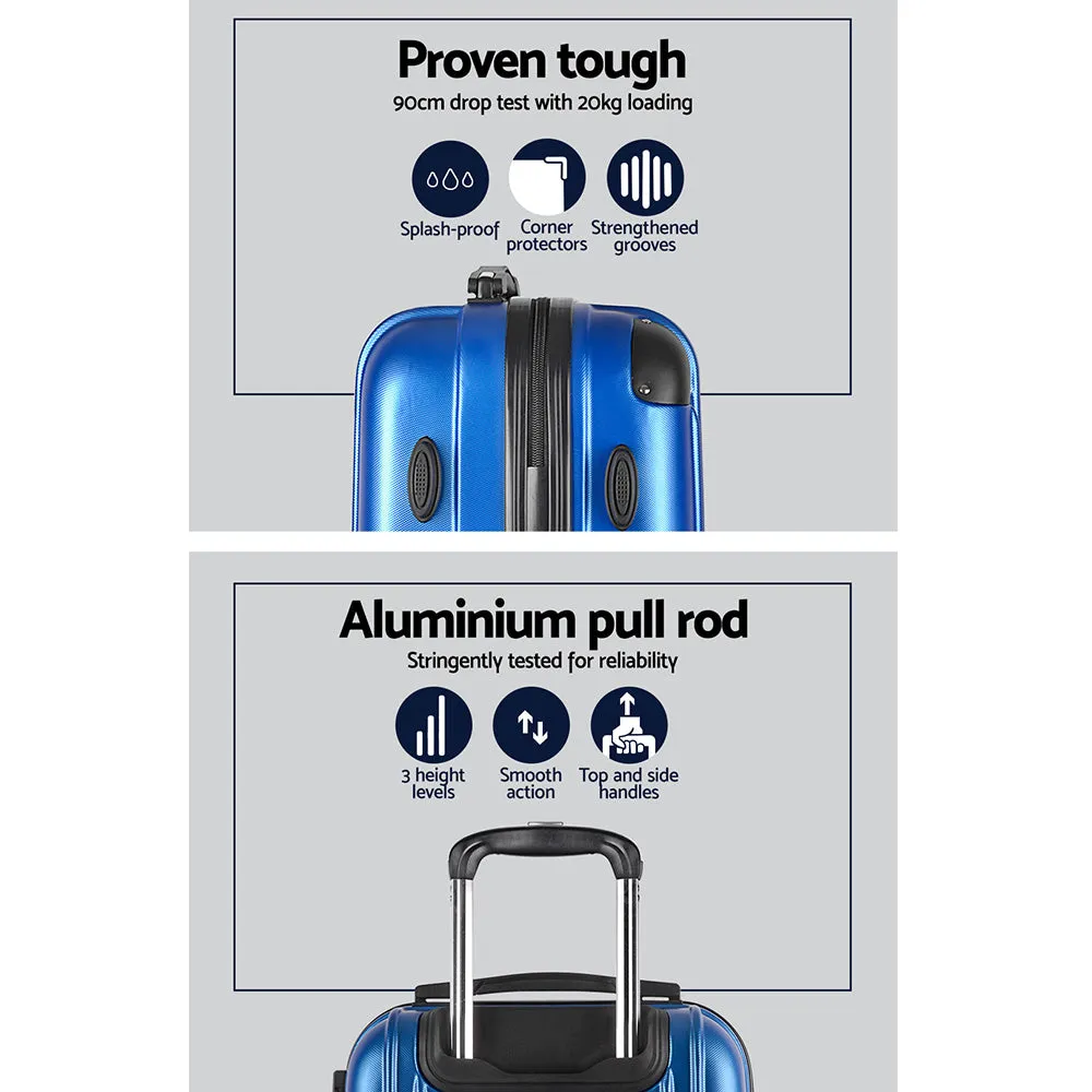 NNEDSZ 2 Piece Lightweight Hard Suit Case Luggage Blue