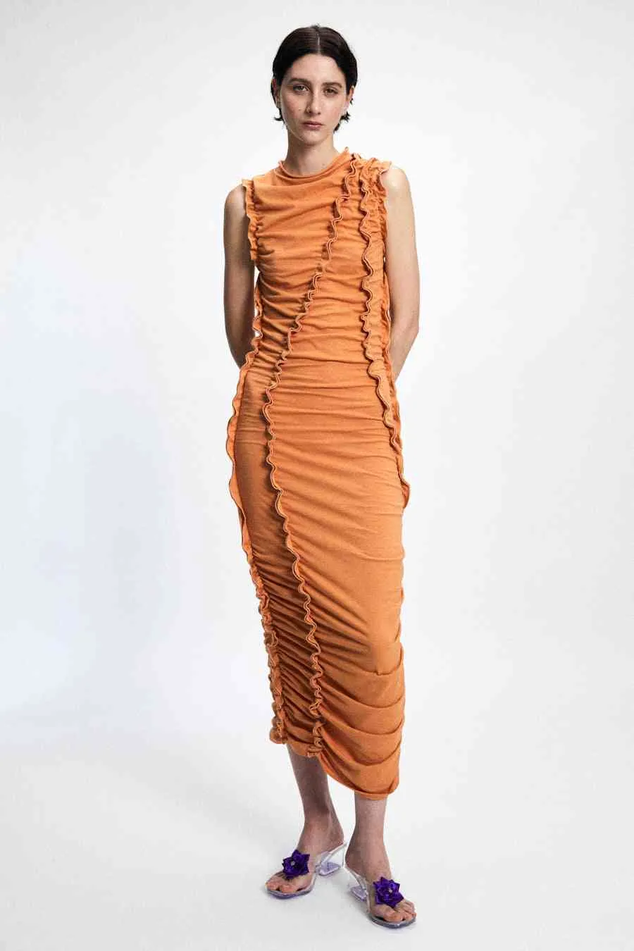 Nogata Multiruffle Knit Dress