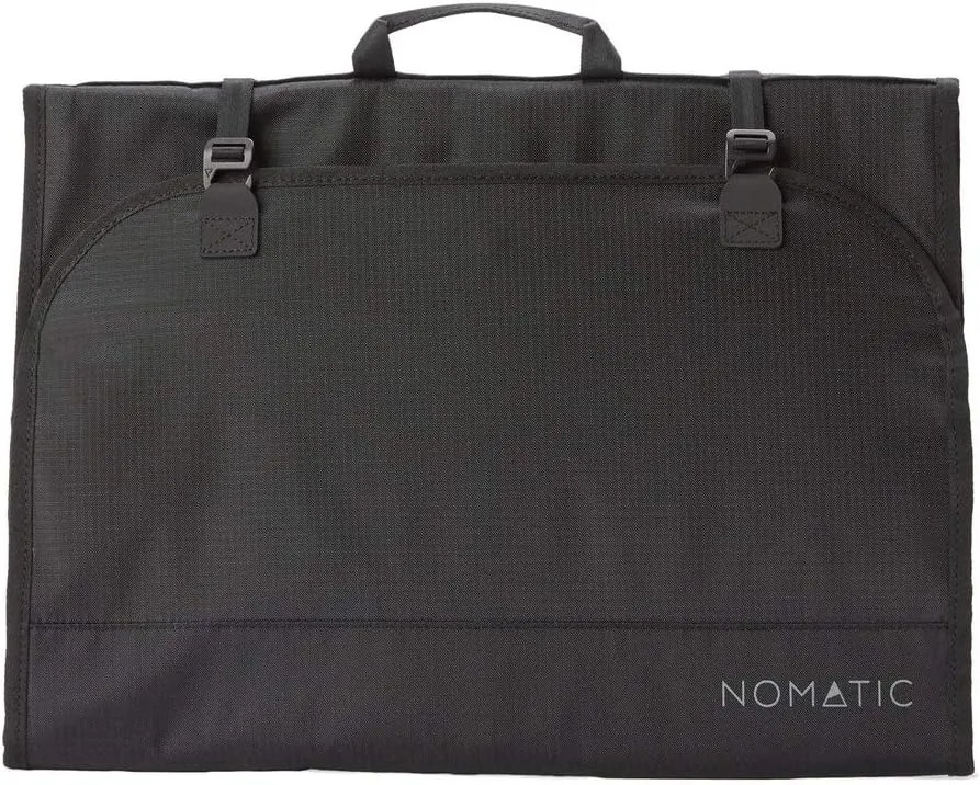 NOMATIC Apparel Sleeve- Formal Hanging Black Nylon Garment Bag for Travel, Reusable Travel Protector for Clothes
