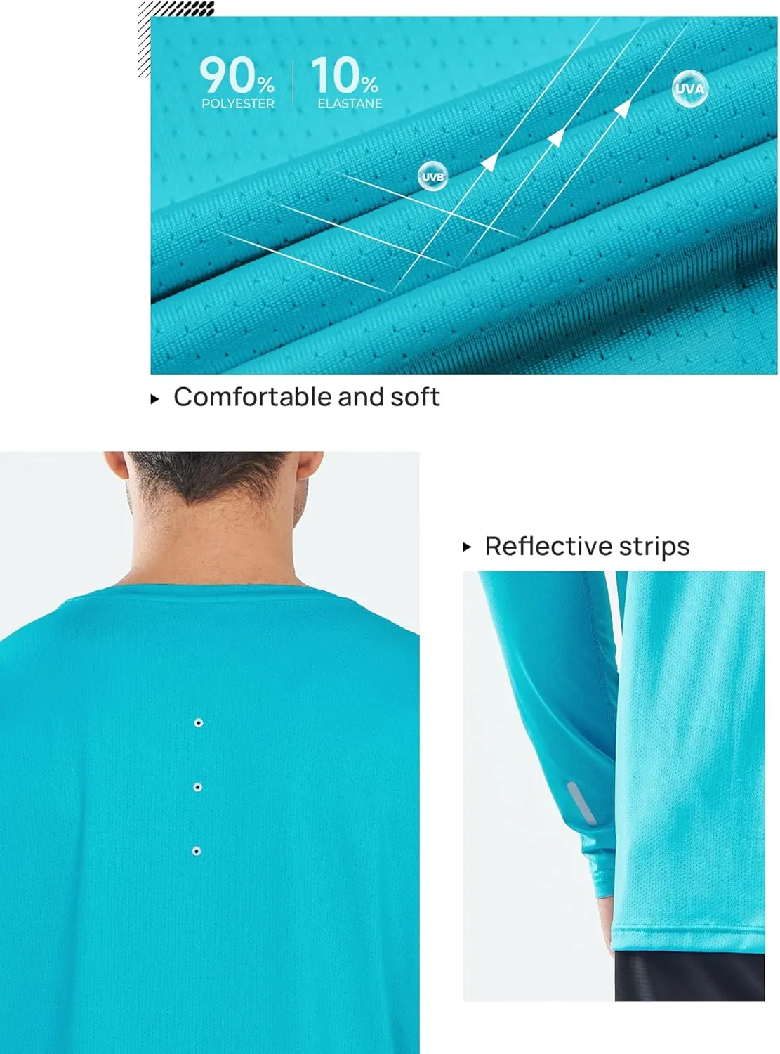 NORTHYARD Men's Sun Protection UPF 50  Shirts UV Rash Guard Long Sleeve Swim Fishing Running Shirt Workout Athletic Hiking
