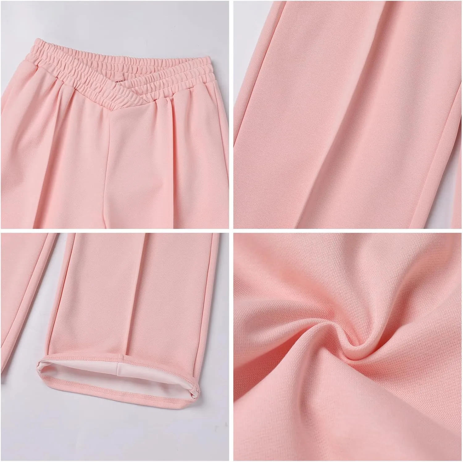 ODIZLI Women's High Waist Wide Leg Pants Casual Trousers Sweatpants Lounge Wear Fashion