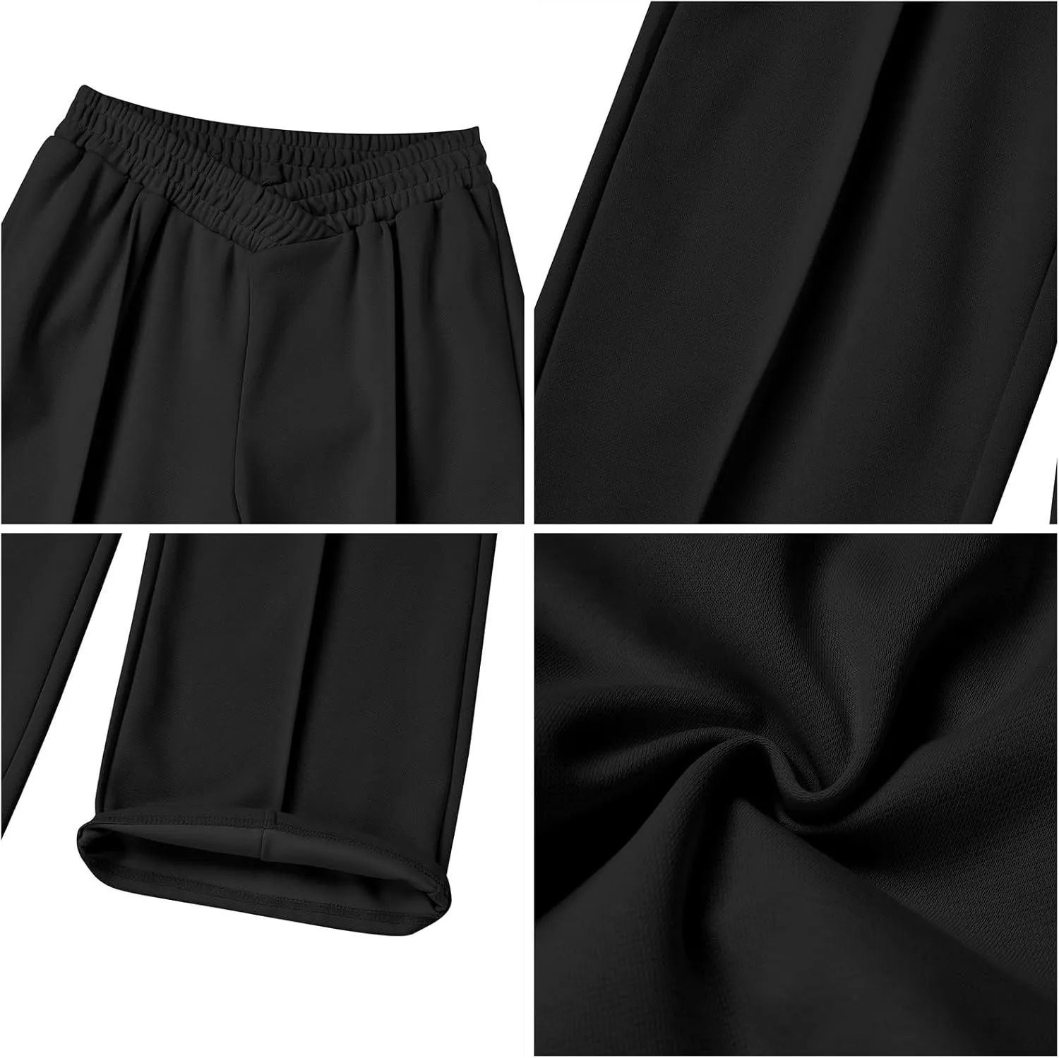 ODIZLI Women's High Waist Wide Leg Pants Casual Trousers Sweatpants Lounge Wear Fashion