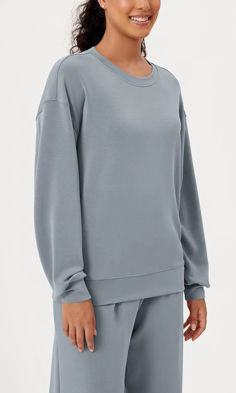 ODODOS Modal Soft Oversized Sweatshirts for Women Crew Neck Long Sleeve Relaxed Pullover Tops