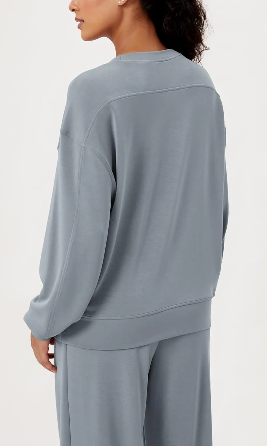 ODODOS Modal Soft Oversized Sweatshirts for Women Crew Neck Long Sleeve Relaxed Pullover Tops