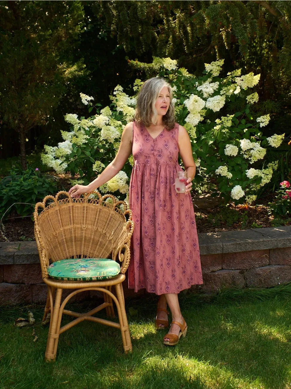 Olivia Midi Dress in Rose by Mata Traders