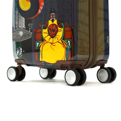 Olympia Luggage King Sejong Art Series 25 Inch Mid-size Rolling Case, Khaki, One Size