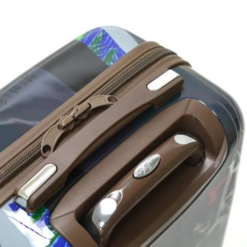 Olympia Luggage King Sejong Art Series 25 Inch Mid-size Rolling Case, Khaki, One Size