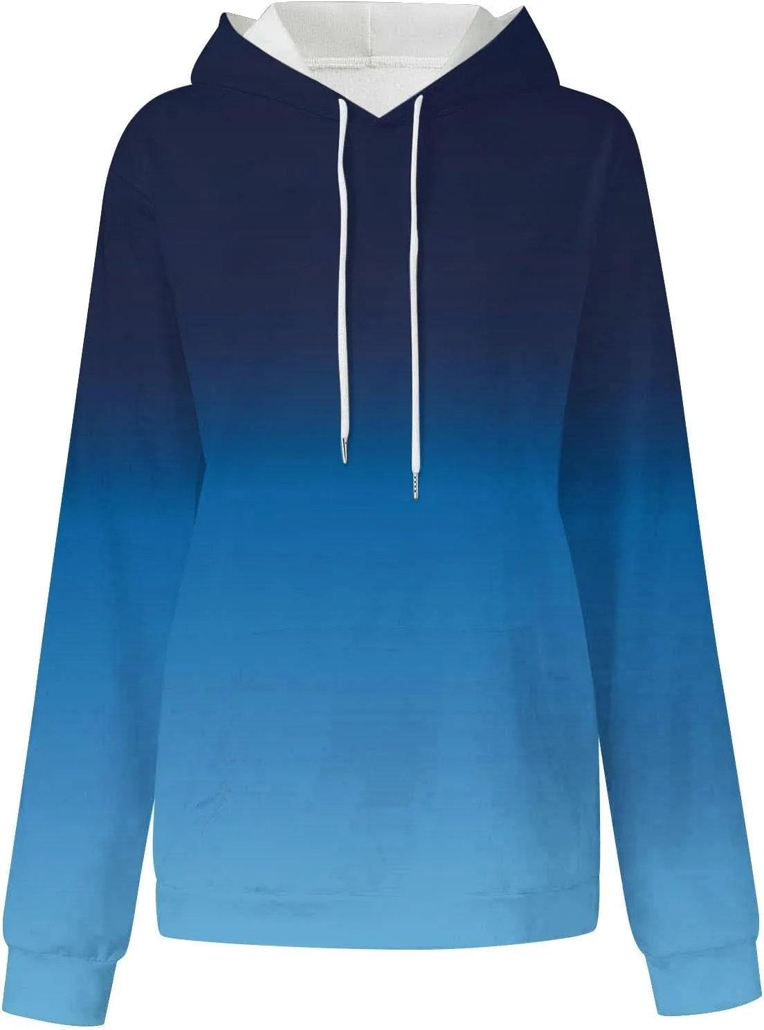 Oversized Hoodies For Women 2024 Trendy Gradient Color Long Sleeve Hooded Sweatshirt Loose Fall Pullover Hoodie