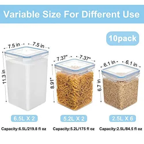 PantryStar Food Storage Containers with Lids, 10-PC Set, BPA Free