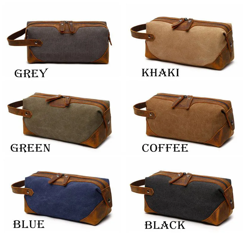 Personalized Toiletry Bag Gifts for Groomsmen, Gift For Him, Custom Dopp Kit, 3rd Anniversary Leather Shaving Kit