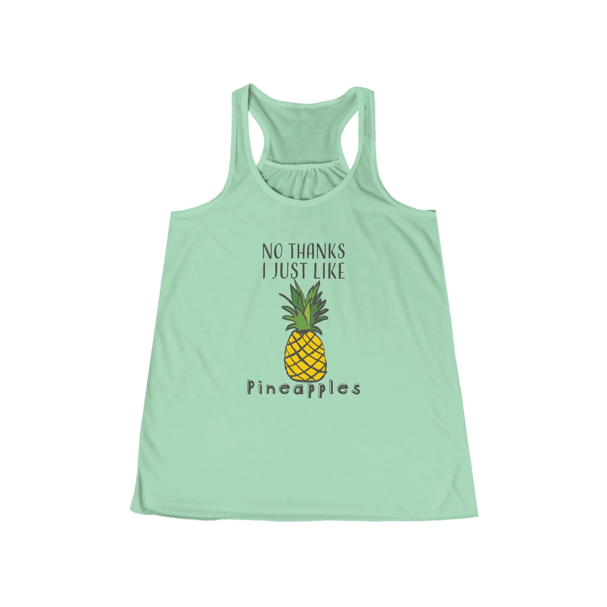 Pineapple Funny Shirt - Women's Flowy Racerback Tank