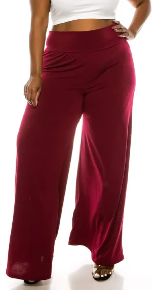 Plus Size Palazzo Wide Leg Casual Simple Everyday wear Pants
