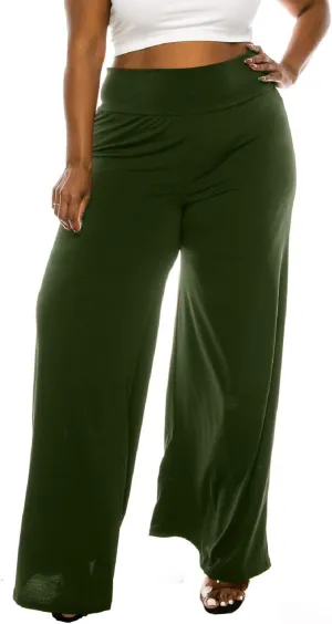 Plus Size Palazzo Wide Leg Casual Simple Everyday wear Pants