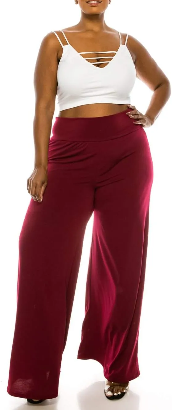 Plus Size Palazzo Wide Leg Casual Simple Everyday wear Pants