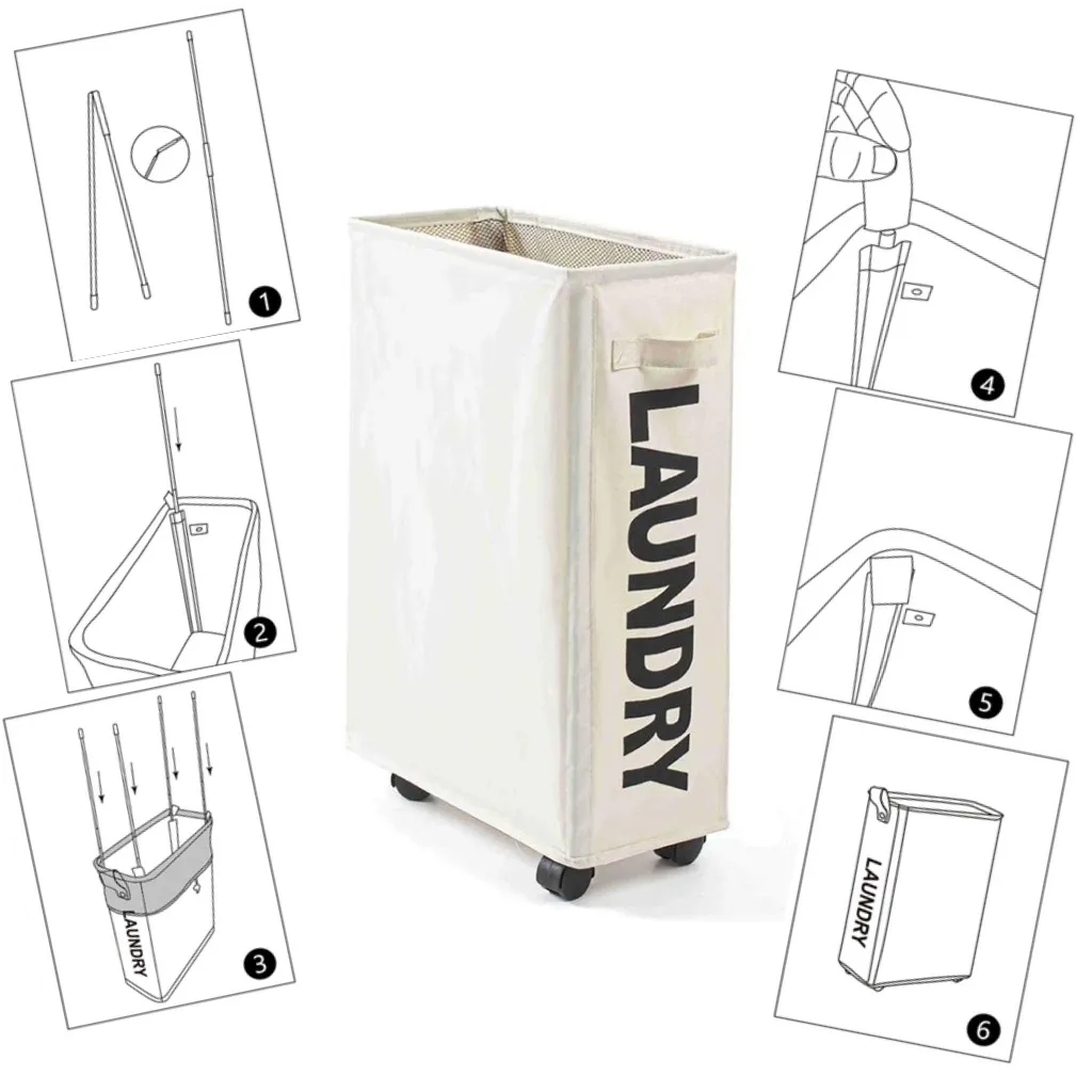 Portable Laundry Basket with Wheels