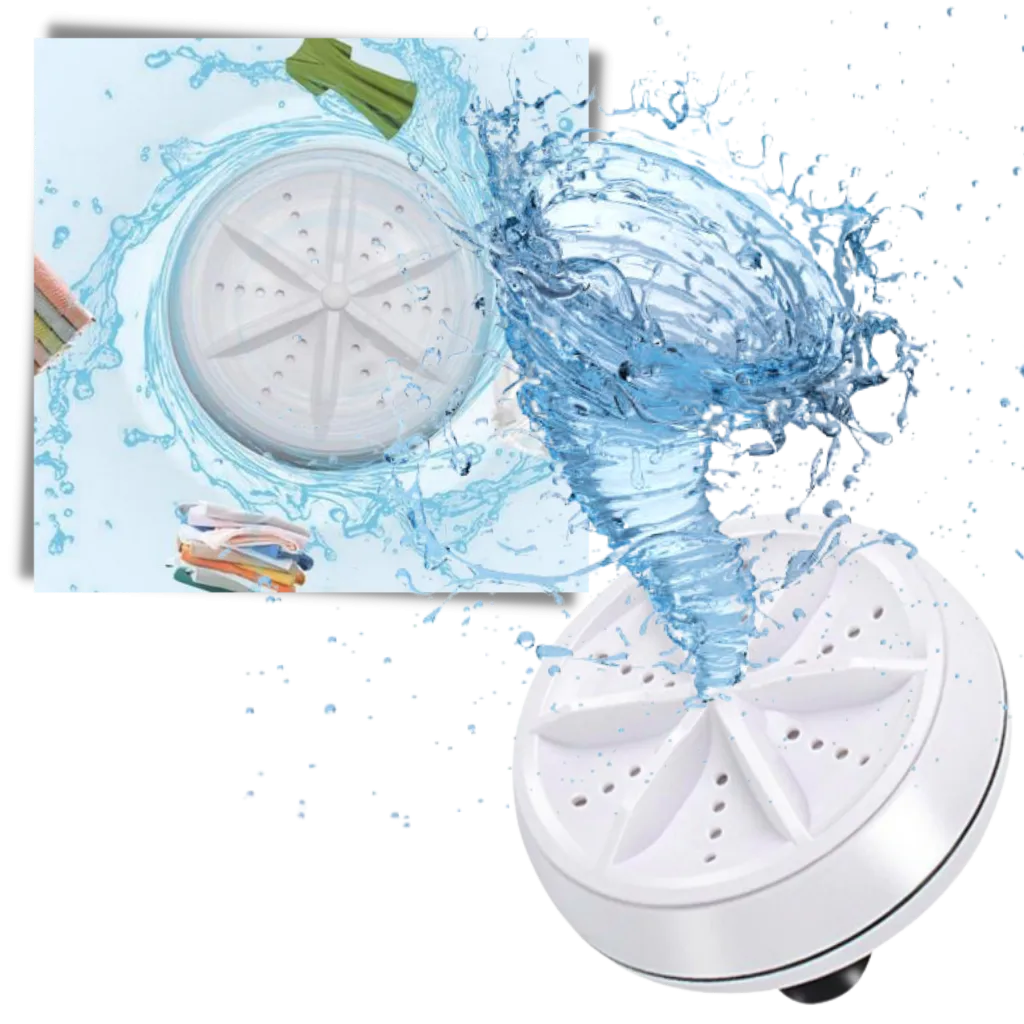 Portable ultrasonic dishwasher & laundry machine