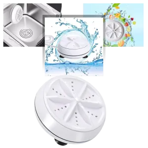 Portable ultrasonic dishwasher & laundry machine