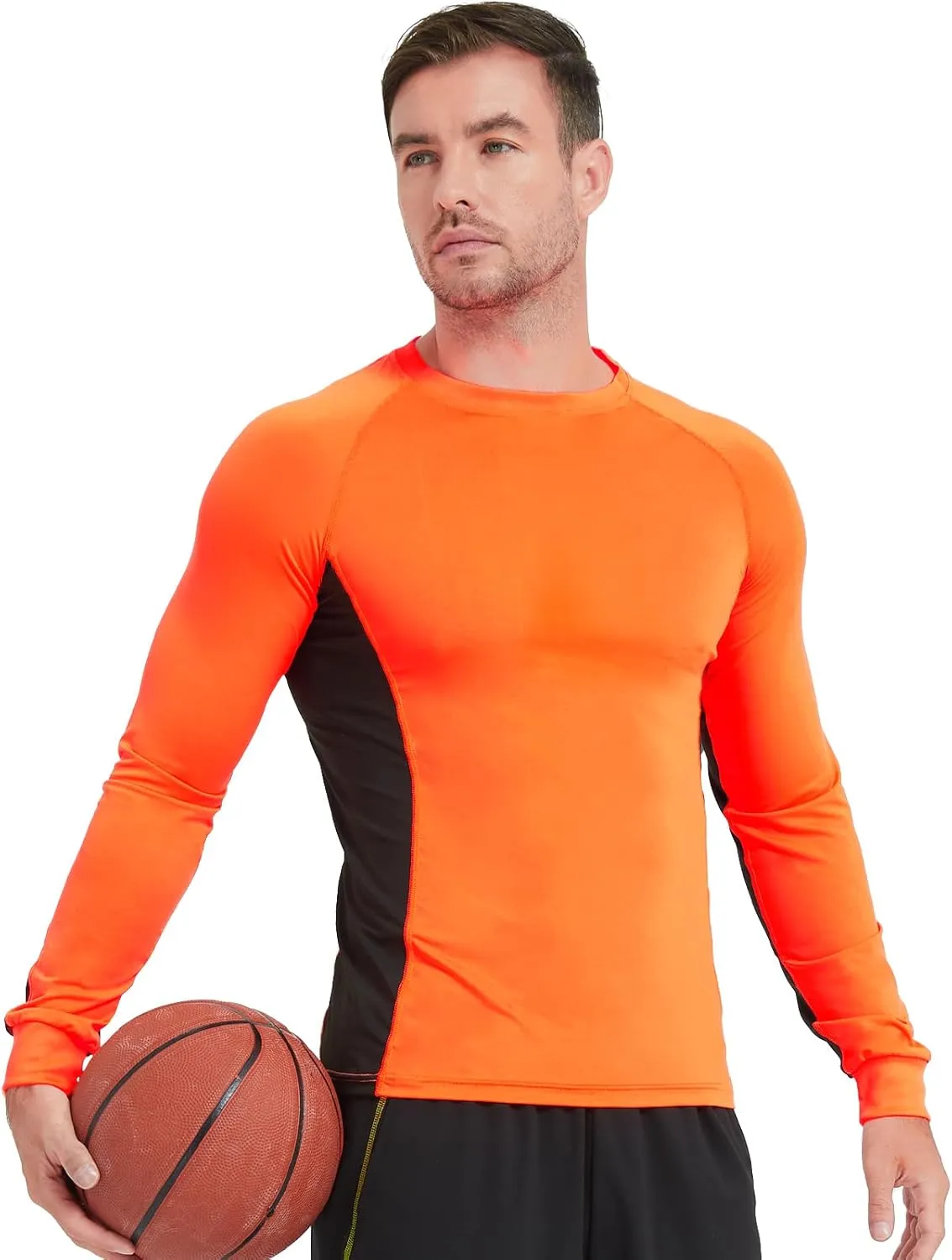 ProtectX 2 Pack Men's Long Sleeve Sun Protection Shirts Quick Dry UPF 50  Athletic Shirt for Workout Hiking Fishing