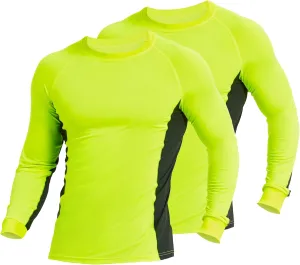 ProtectX 2 Pack Men's Long Sleeve Sun Protection Shirts Quick Dry UPF 50  Athletic Shirt for Workout Hiking Fishing