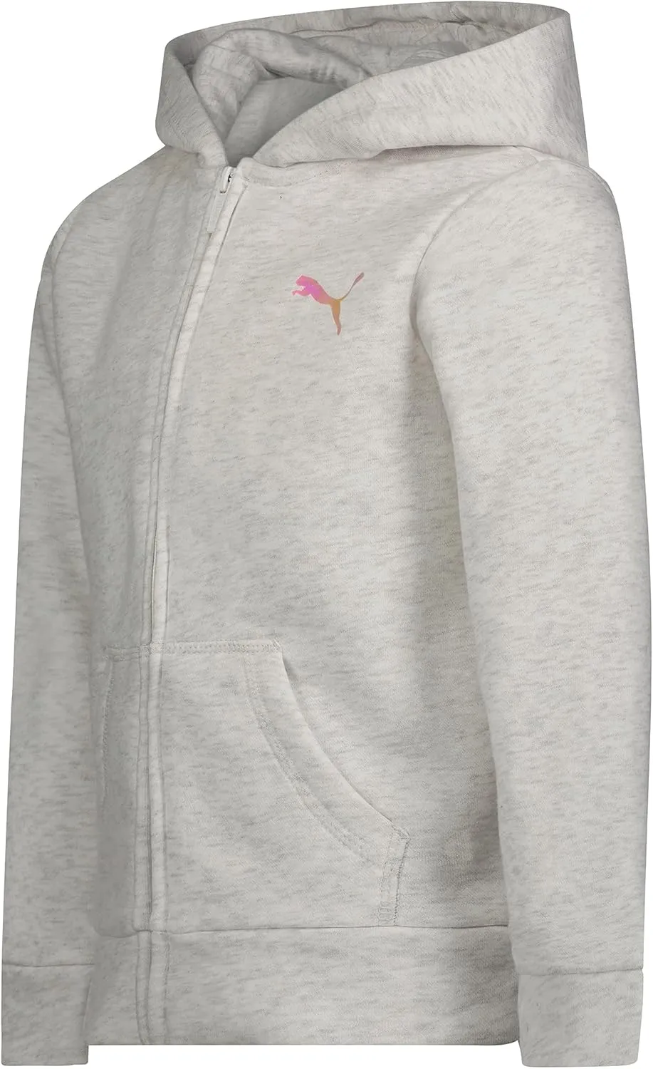 PUMA Girls' Core Logo Zip Up Hoodie