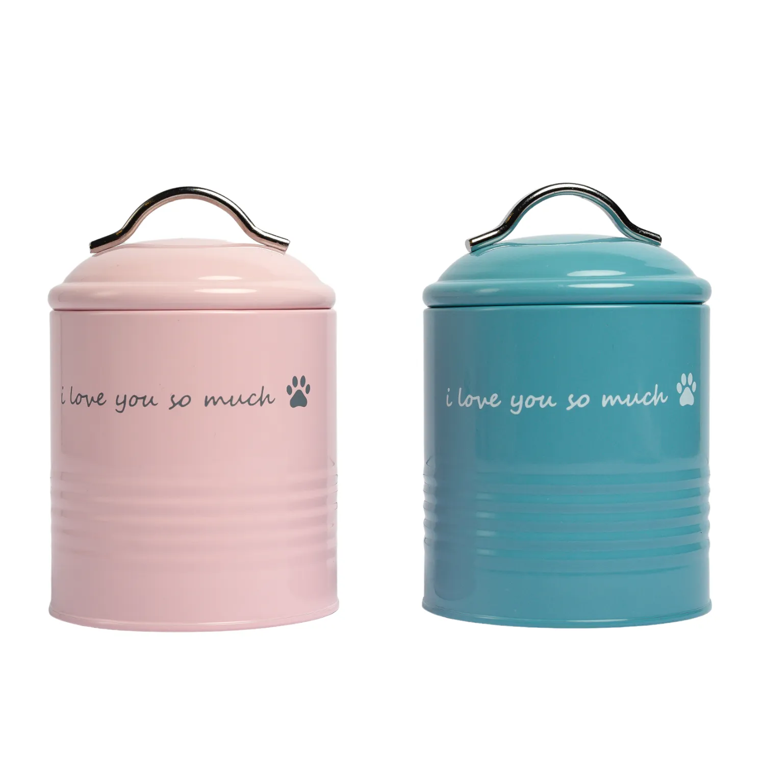 "I Love You So Much" Dog Treat Canister Gift Set – Airtight & Stylish Storage, Durable, Non-Toxic Material by American Pet Supplies