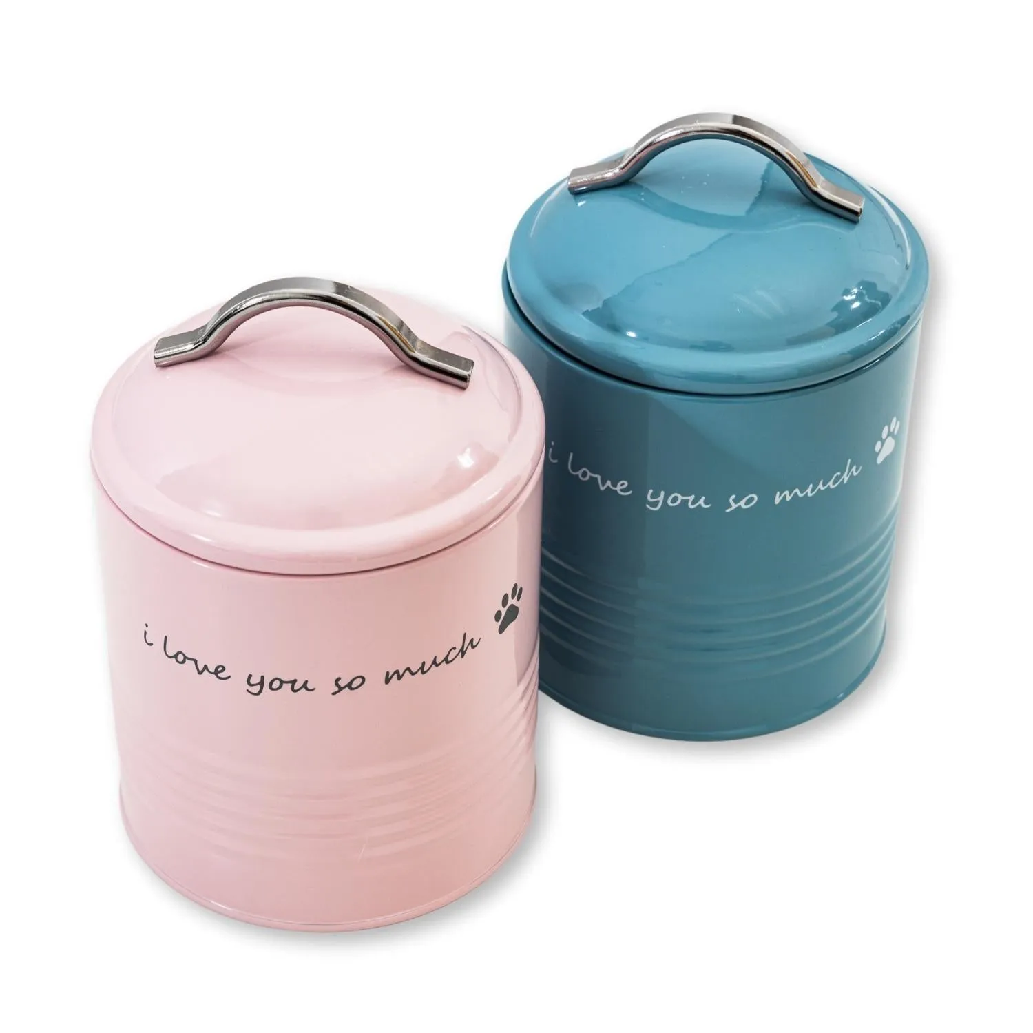 "I Love You So Much" Dog Treat Canister Gift Set – Airtight & Stylish Storage, Durable, Non-Toxic Material by American Pet Supplies