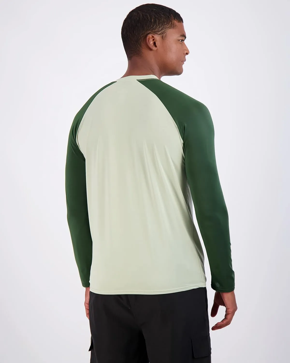 Real Essentials 4 Pack: Mens Long Sleeve Rash Guard Shirt Running Swimwear UPF 50  Sun Protection (Big & Tall)