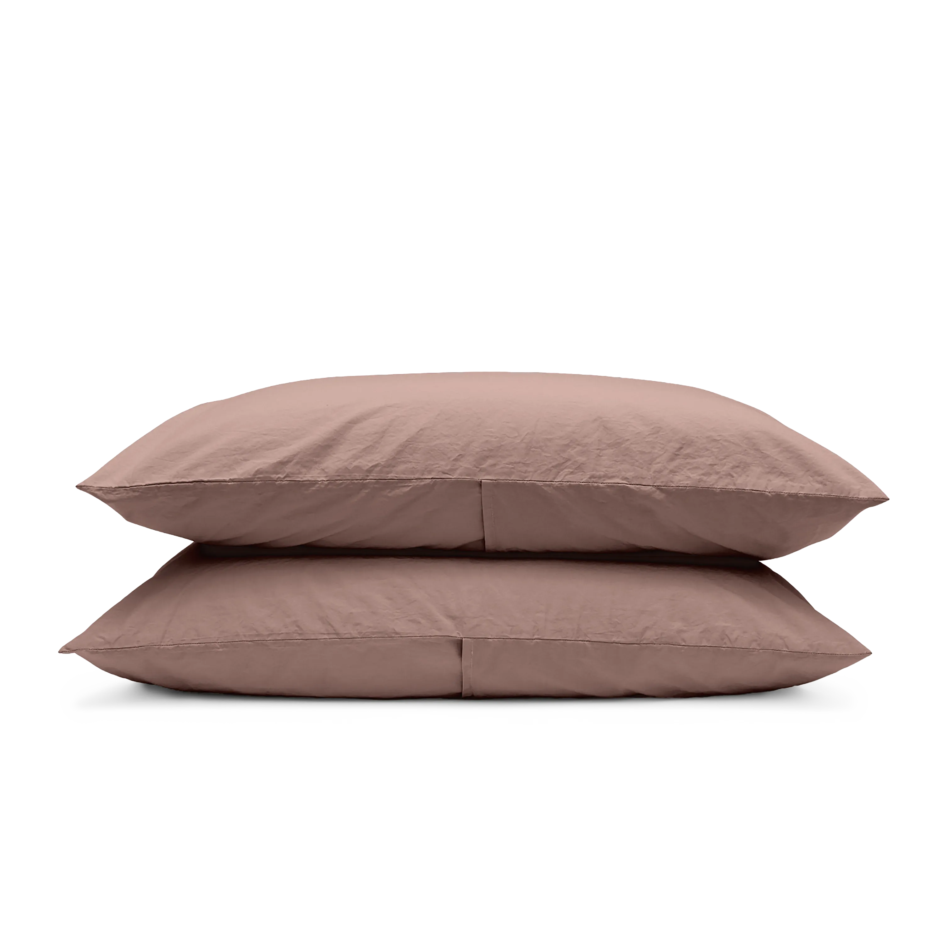 Relaxed Cotton Pillowcase Pair - Rust