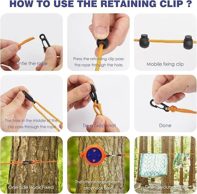 Retractable Clothes Drying Rack Rope