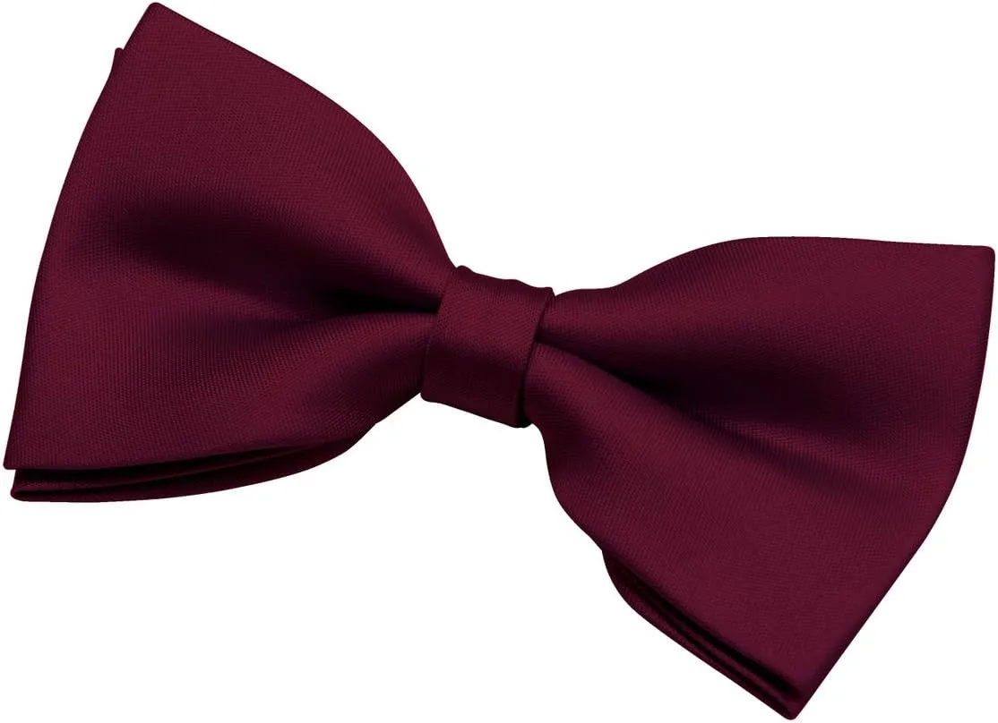 Retreez Men's Solid Color Woven Vest with Tie, Bow Tie 3 Pieces Gift Set