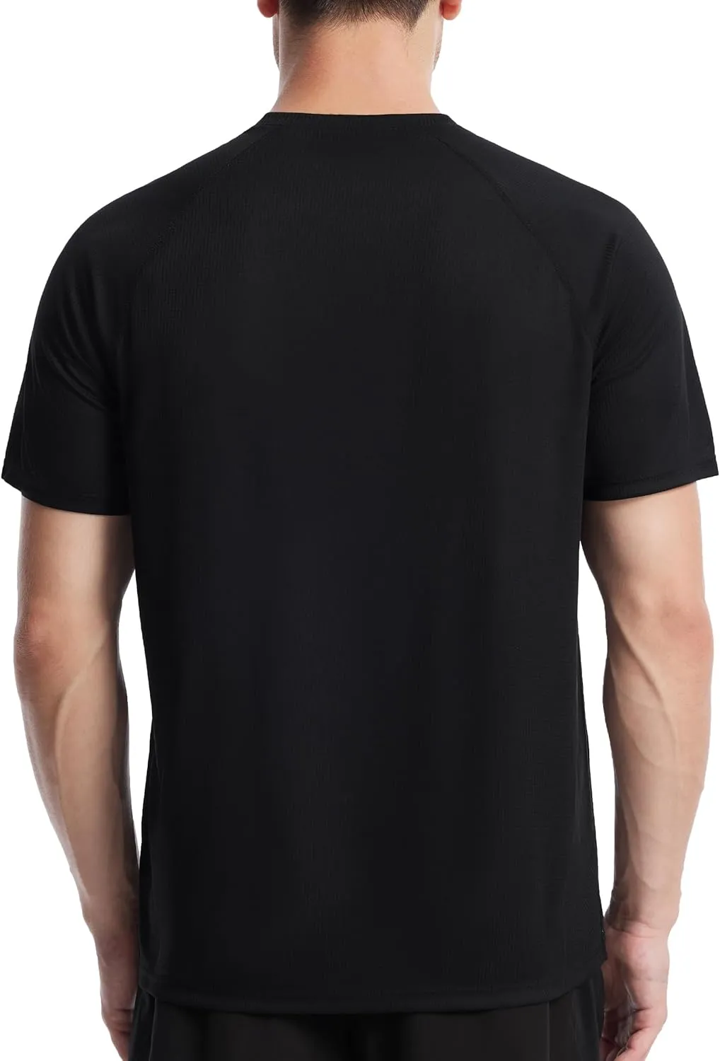 Roadbox Men's UPF 50  Swim Rash Guard, Short Sleeve UV Sun Protection Workout Athletic Shirts Quick Dry Gym Running Tee Tops