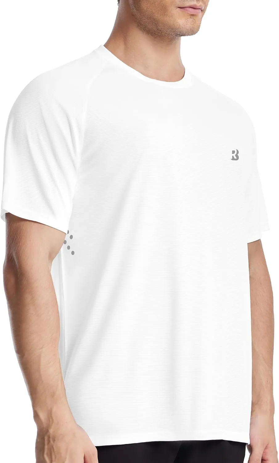 Roadbox Men's UPF 50  Swim Rash Guard, Short Sleeve UV Sun Protection Workout Athletic Shirts Quick Dry Gym Running Tee Tops