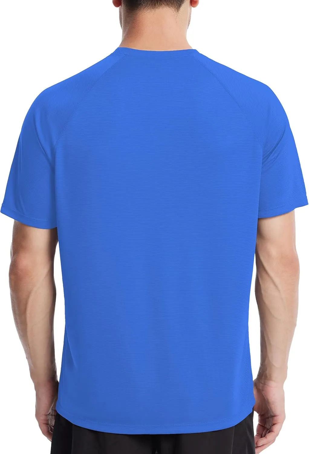 Roadbox Men's UPF 50  Swim Rash Guard, Short Sleeve UV Sun Protection Workout Athletic Shirts Quick Dry Gym Running Tee Tops