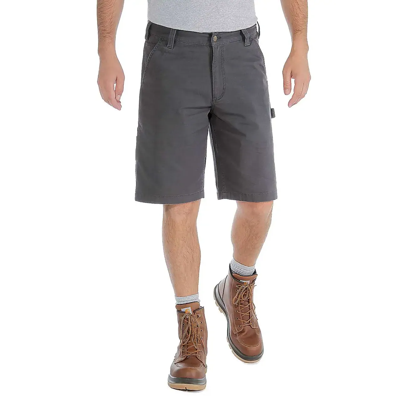 RUGGED FLEX™ RELAXED FIT CANVAS UTILITY WORK SHORT - SHADOW