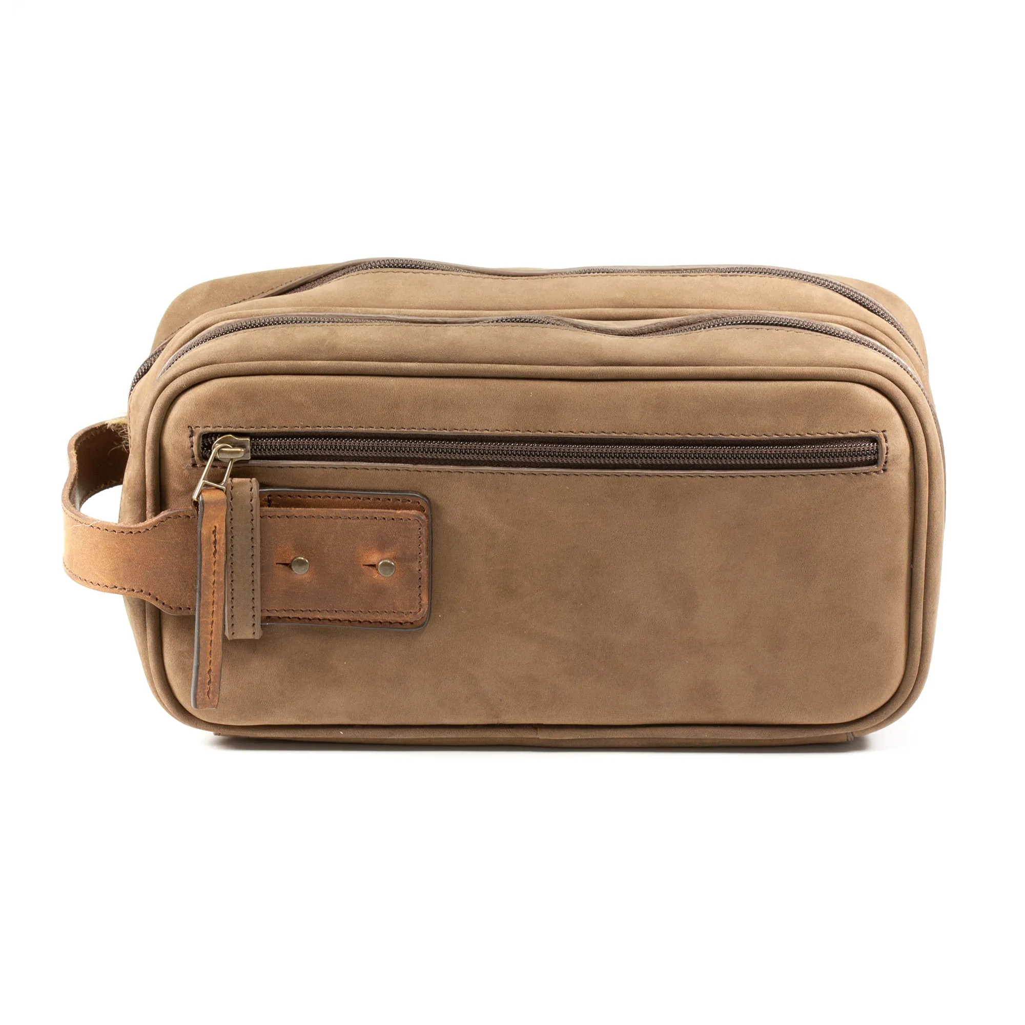 Ruitertassen Leisure Leather Toiletry Bag, Ranger Brown