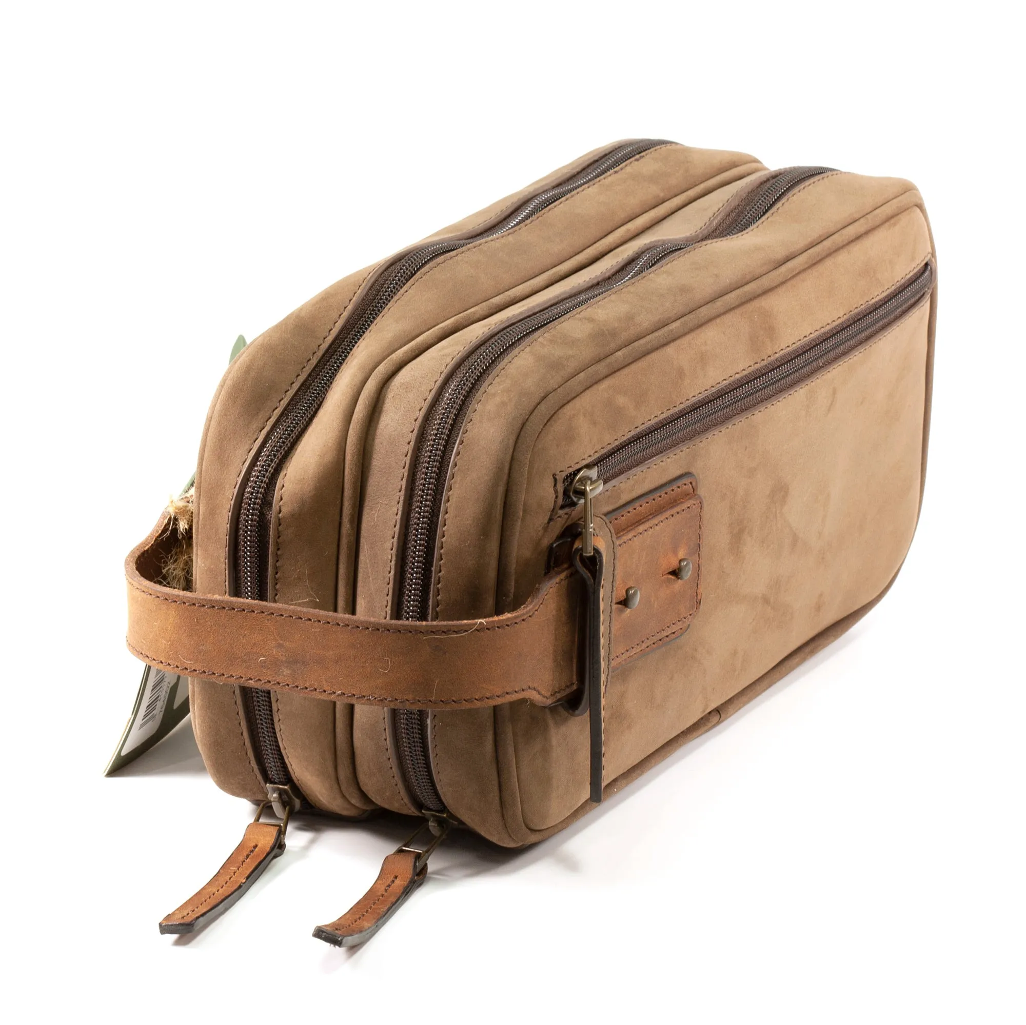 Ruitertassen Leisure Leather Toiletry Bag, Ranger Brown
