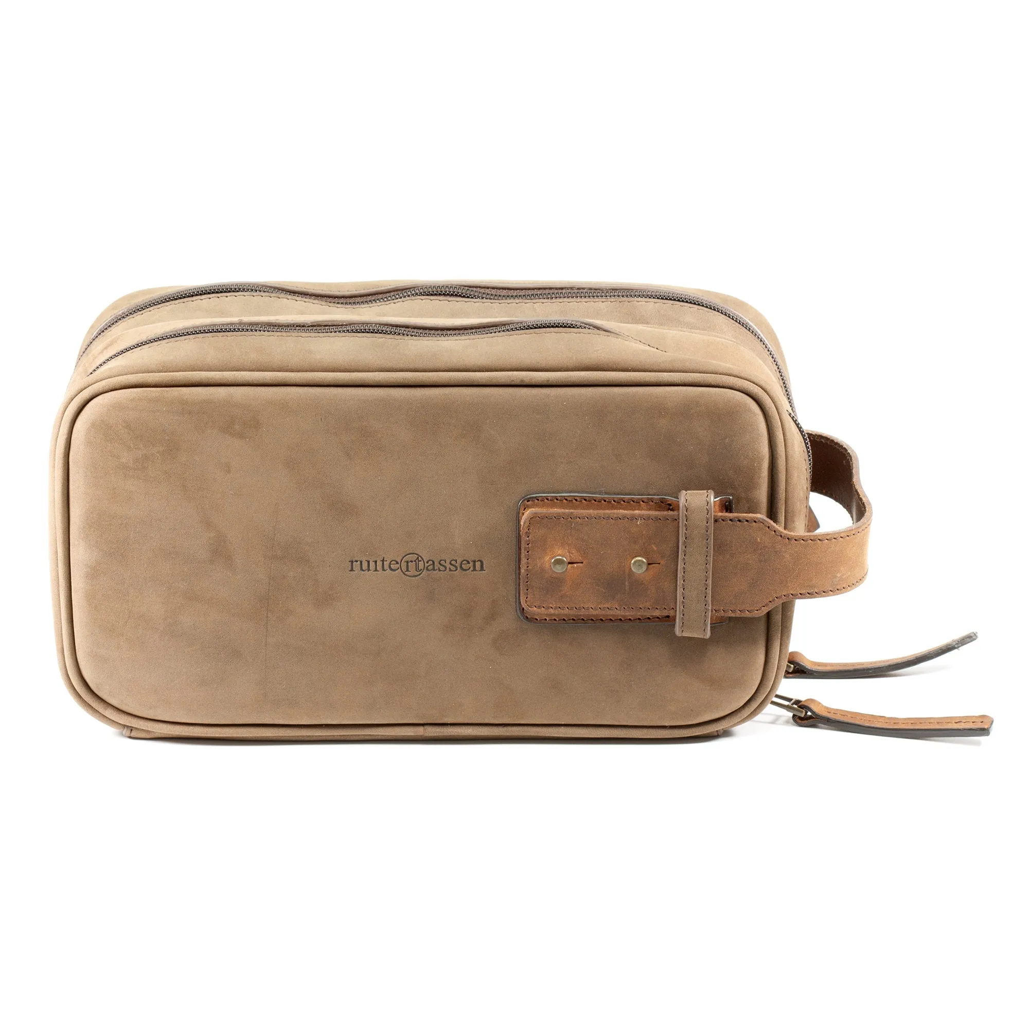 Ruitertassen Leisure Leather Toiletry Bag, Ranger Brown