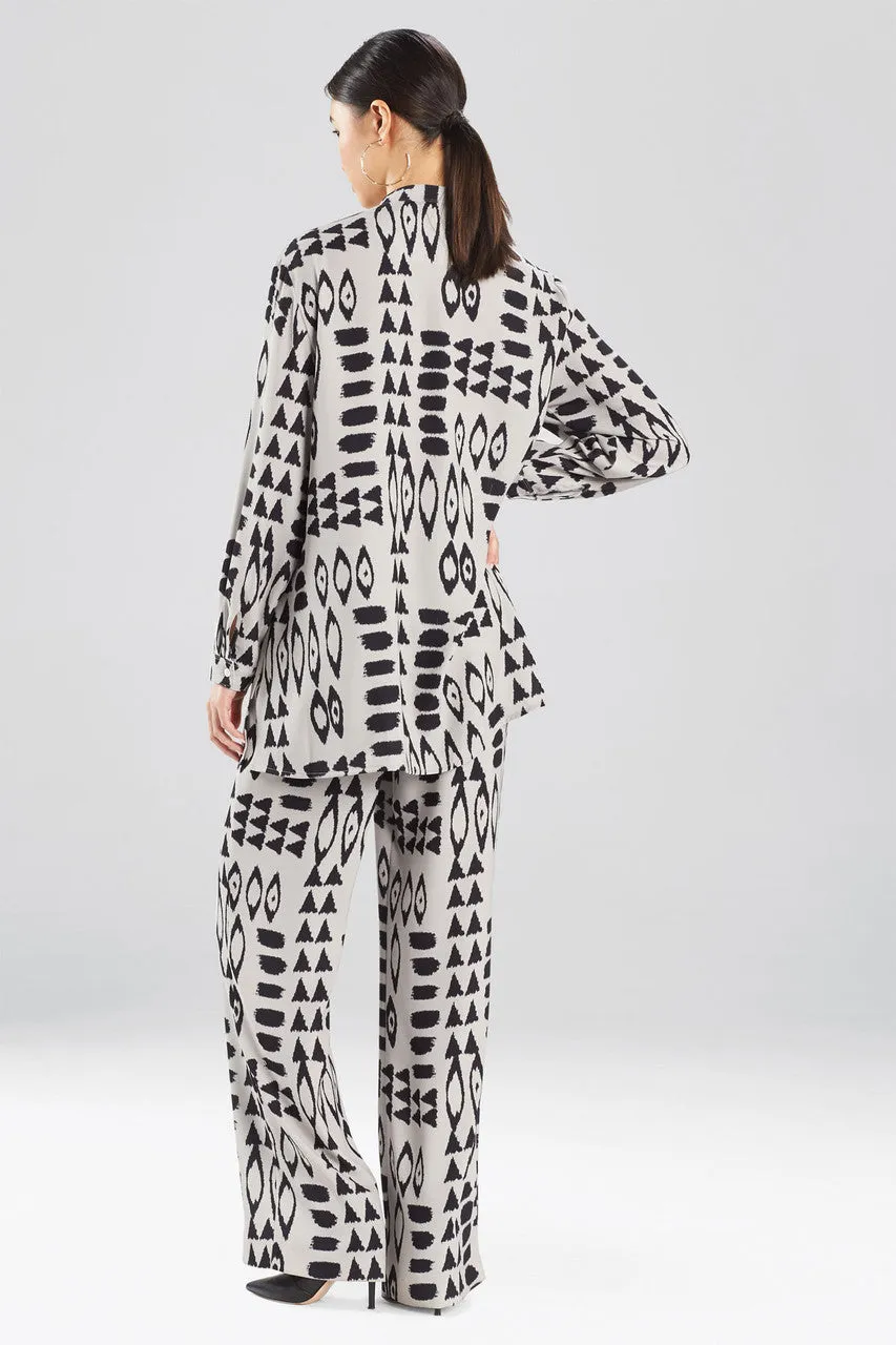 Samarkand-Fluid Crepe Tunic Shirt